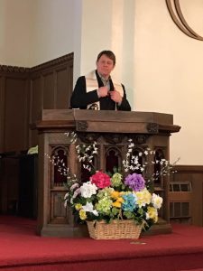 In the Pulpit with a Robe